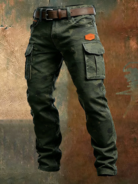 Men's Retro Business Style Casual Work Trousers