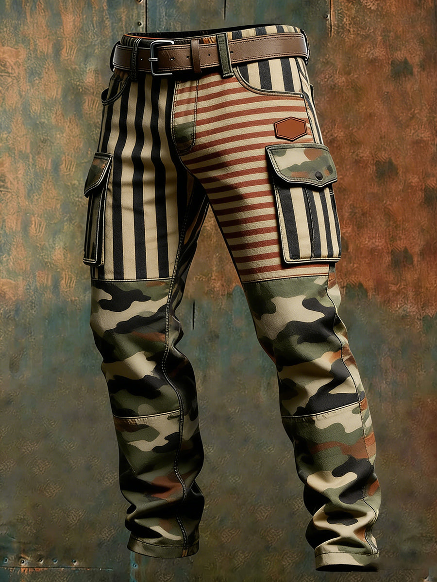 Men's Retro Business Style Casual Work Trousers