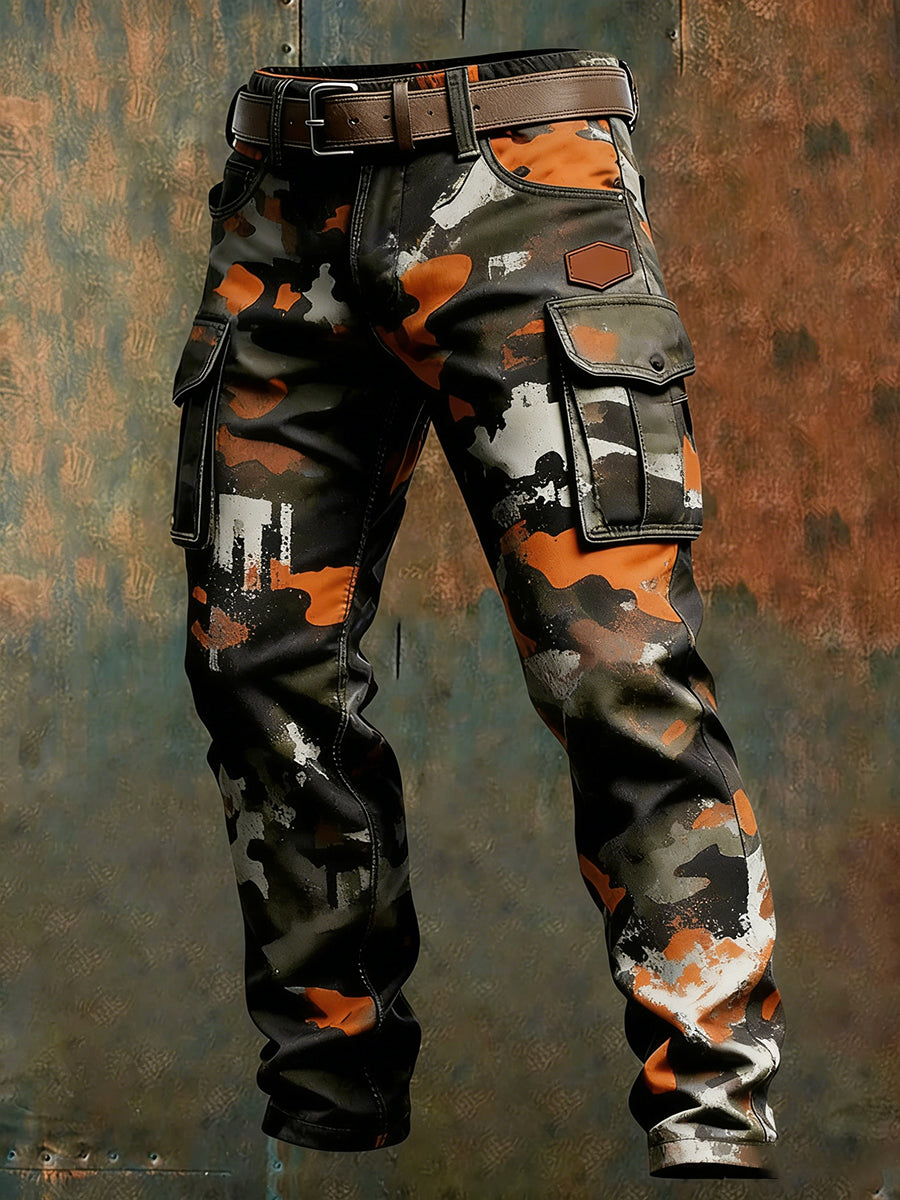 Men's Retro Business Style Casual Work Trousers