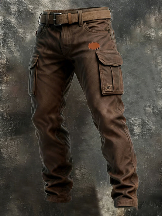 Men's Retro Business Style Casual Work Trousers