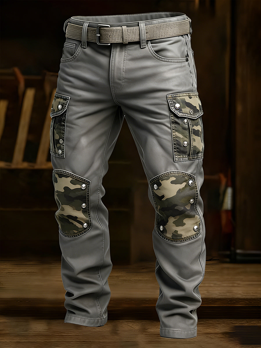 Men's Retro Business Style Casual Work Trousers