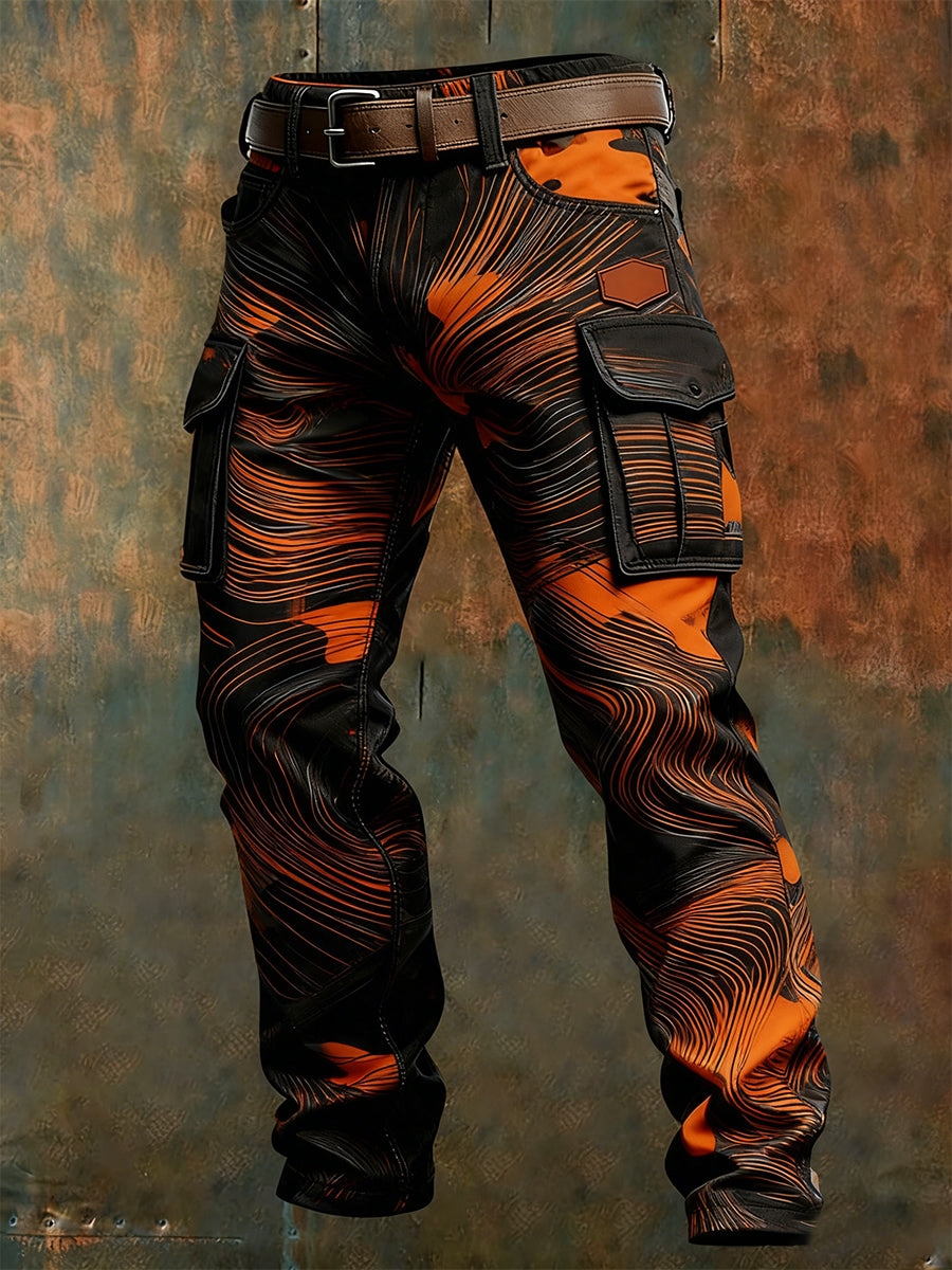 Men's Retro Business Style Casual Work Trousers