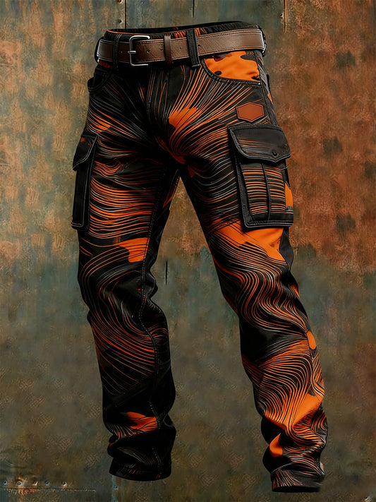 Men's Retro Business Style Casual Work Trousers