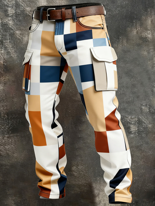 Men's Retro Business Style Casual Work Trousers