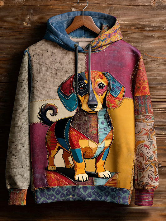 Unisex Retro Animal Art Print Comfortable Casual Sweatshirt