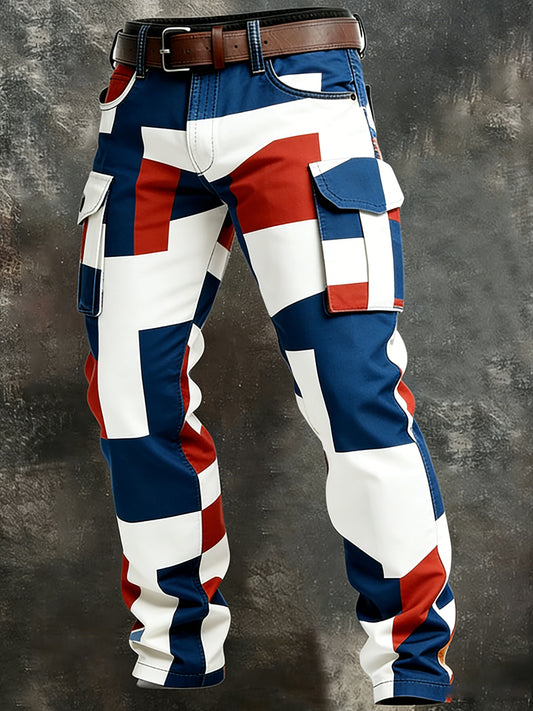 Men's Retro Business Style Casual Work Trousers