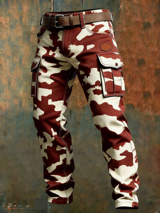 Men's Retro Business Style Casual Work Trousers