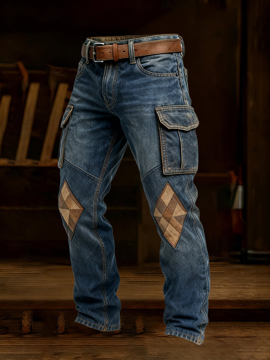 Men's Retro Business Style Casual Work Trousers