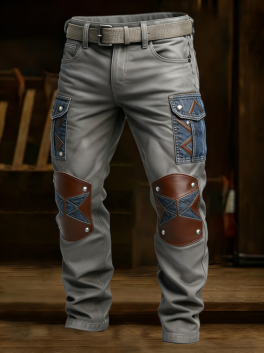 Men's Retro Business Style Casual Work Trousers