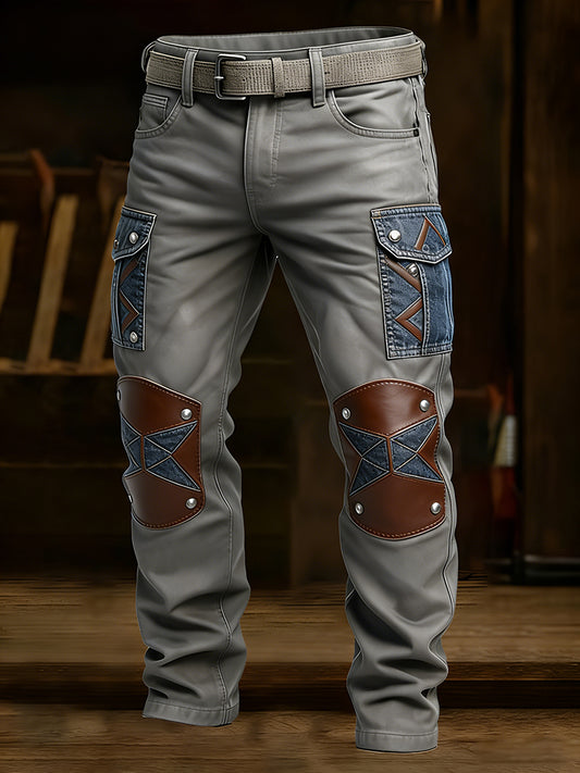 Men's Retro Business Style Casual Work Trousers