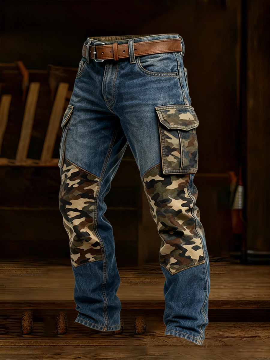 Men's Retro Business Style Casual Work Trousers