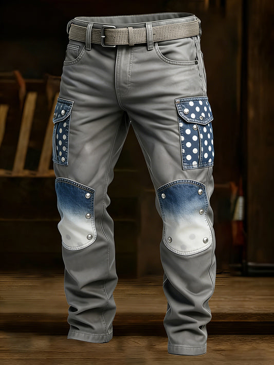 Men's Retro Business Style Casual Work Trousers