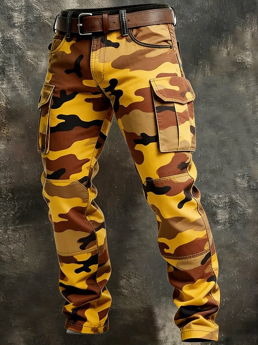 Men's Retro Business Style Casual Work Trousers