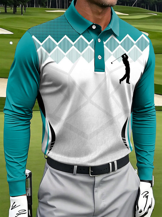 Men's Business-style Long-Sleeved Polo Shirt