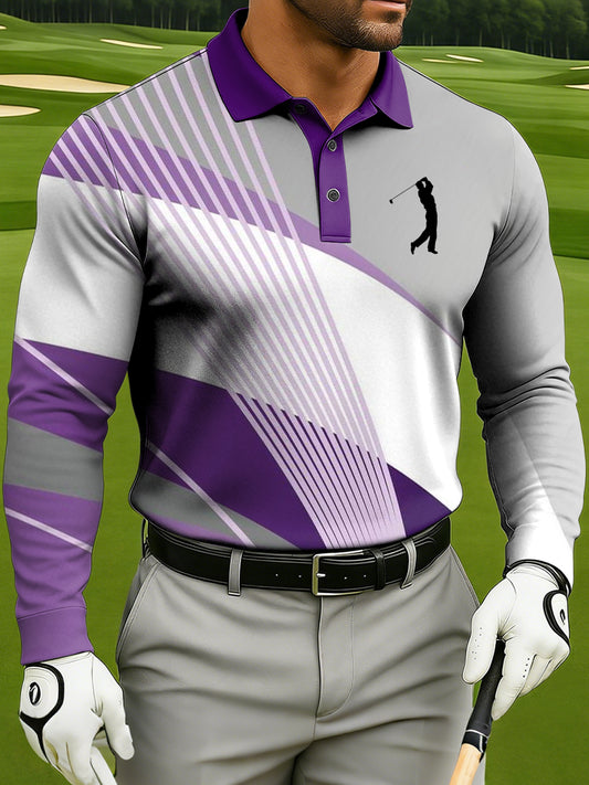 Men's Business-style Long-Sleeved Polo Shirt