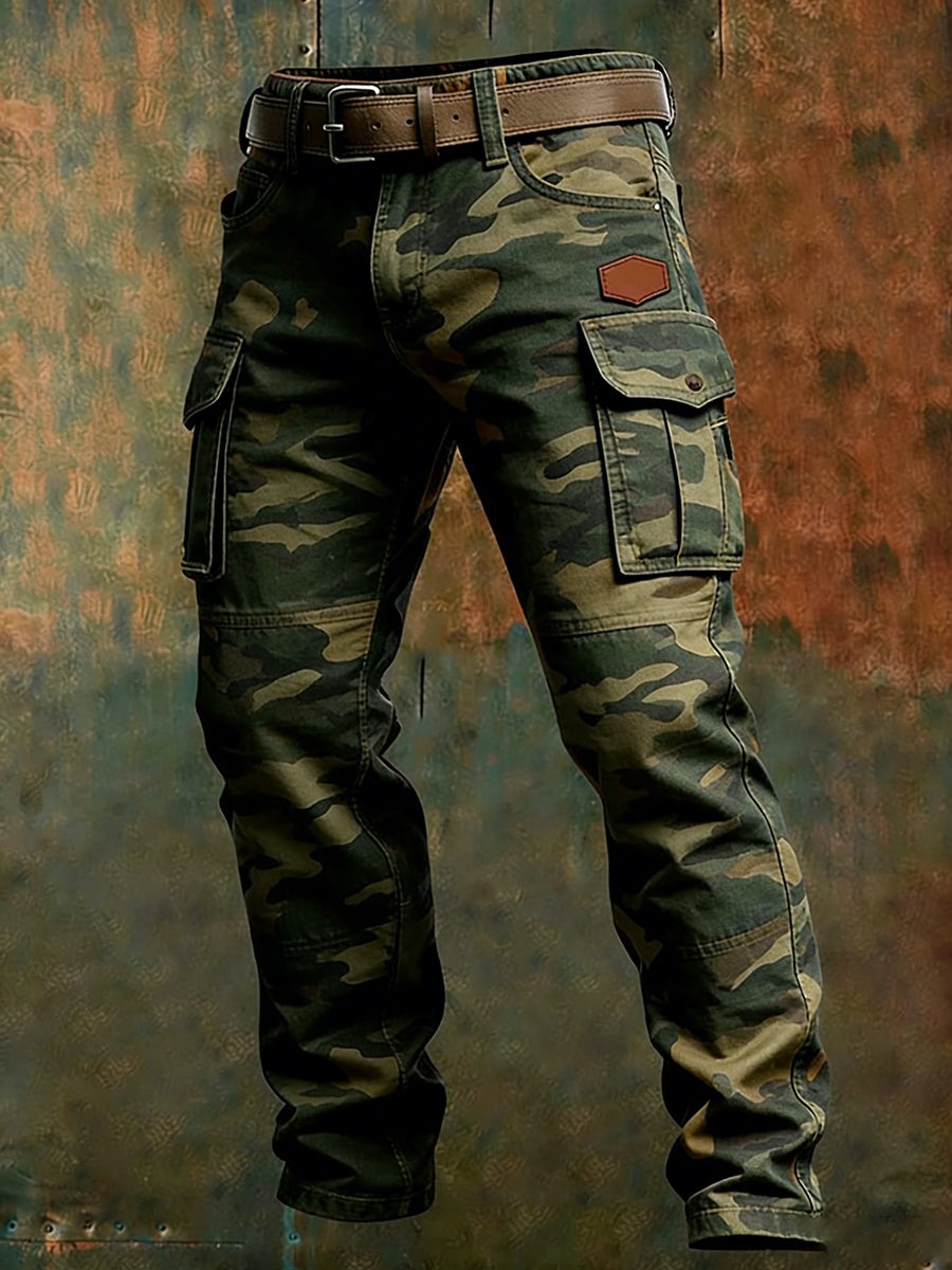 Men's Retro Business Style Casual Work Trousers