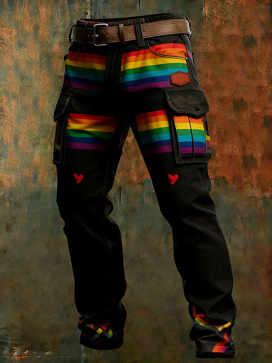 Men's Retro Business Style Casual Work Trousers