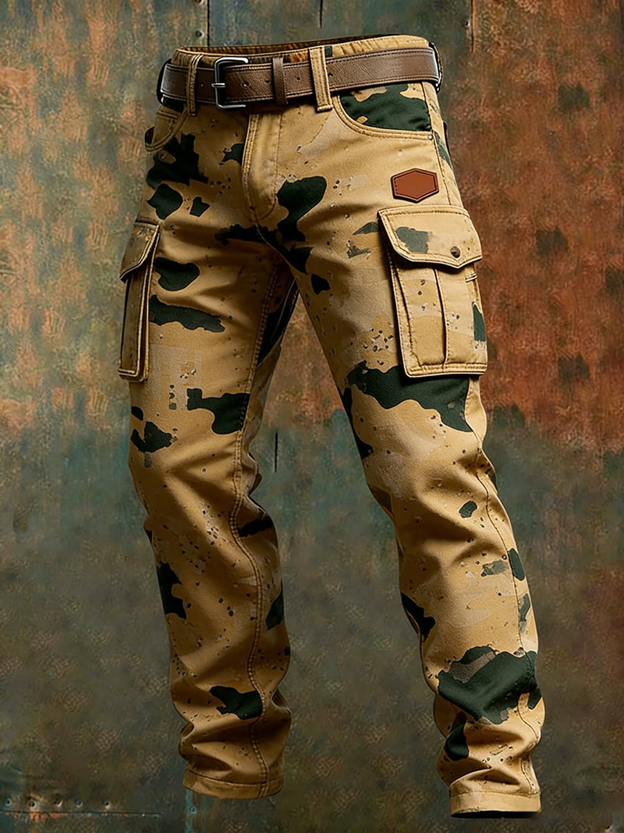 Men's Retro Business Style Casual Work Trousers