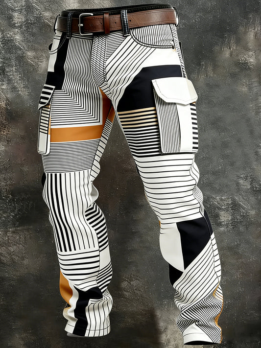 Men's Retro Business Style Casual Work Trousers