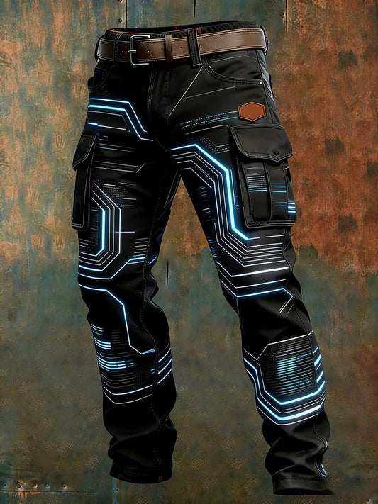 Men's Retro Business Style Casual Work Trousers