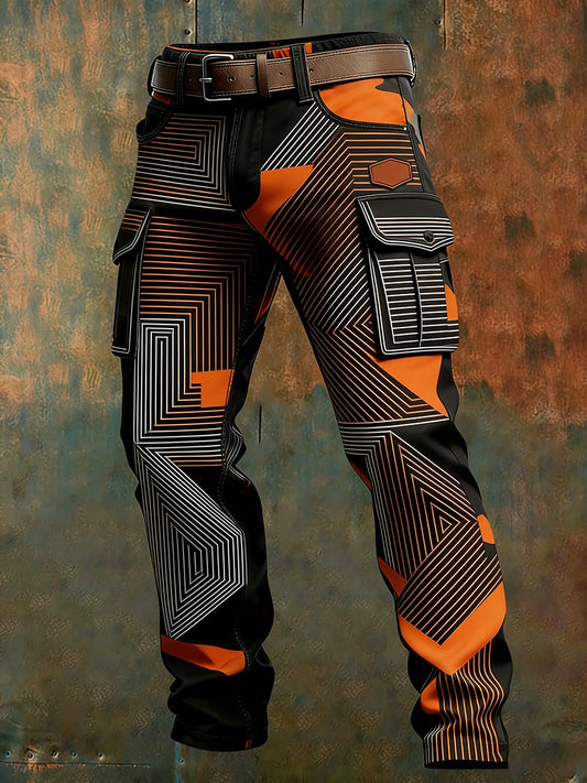 Men's Retro Business Style Casual Work Trousers