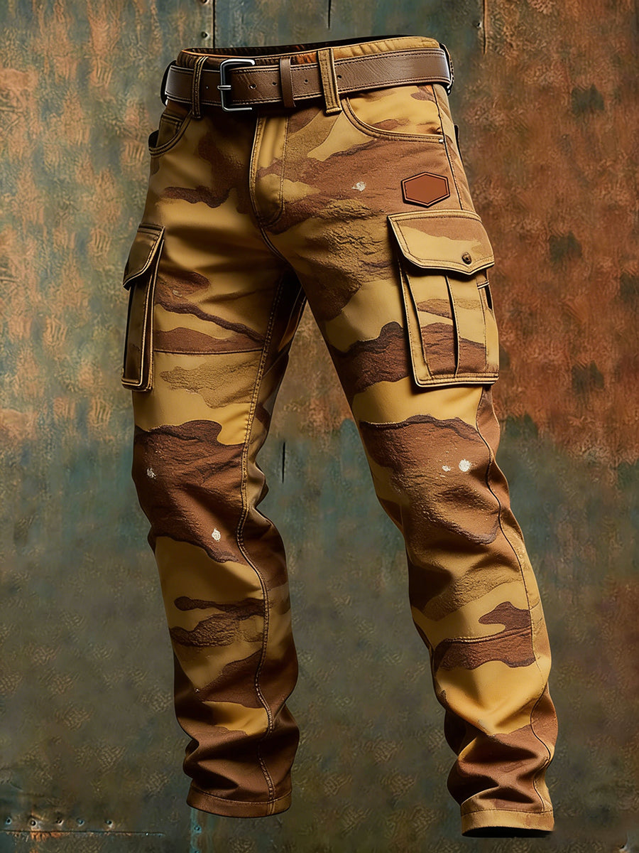 Men's Retro Business Style Casual Work Trousers