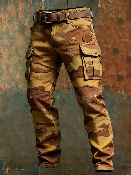 Men's Retro Business Style Casual Work Trousers