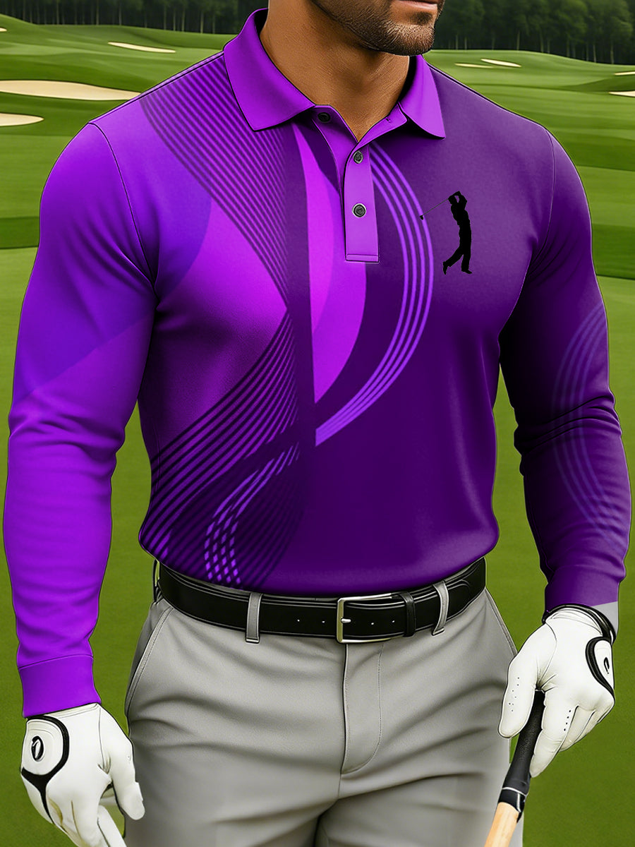 Men's Business-style Long-Sleeved Polo Shirt