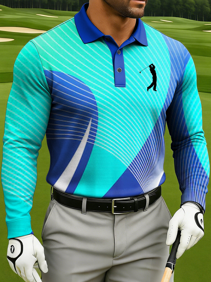 Men's Business-style Long-Sleeved Polo Shirt