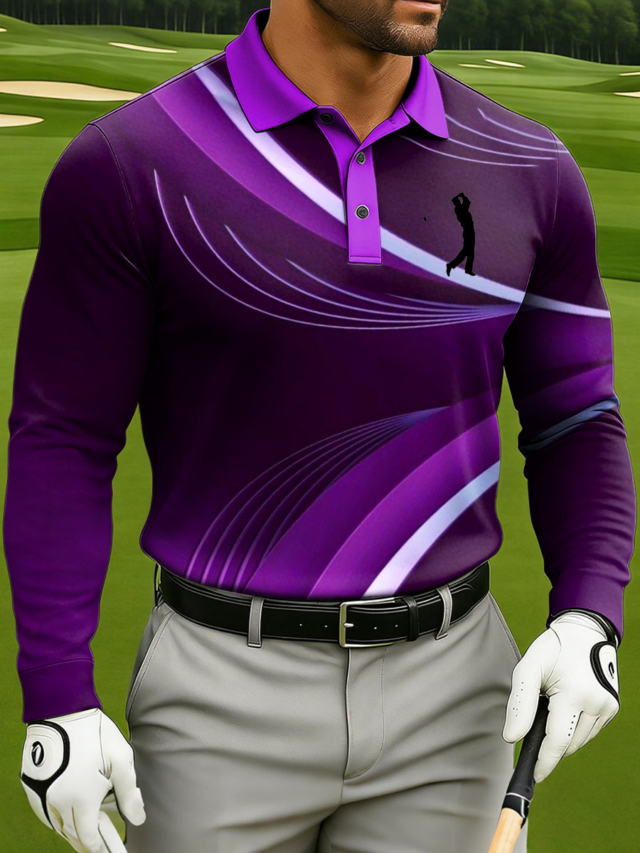 Men's Business-style Long-Sleeved Polo Shirt