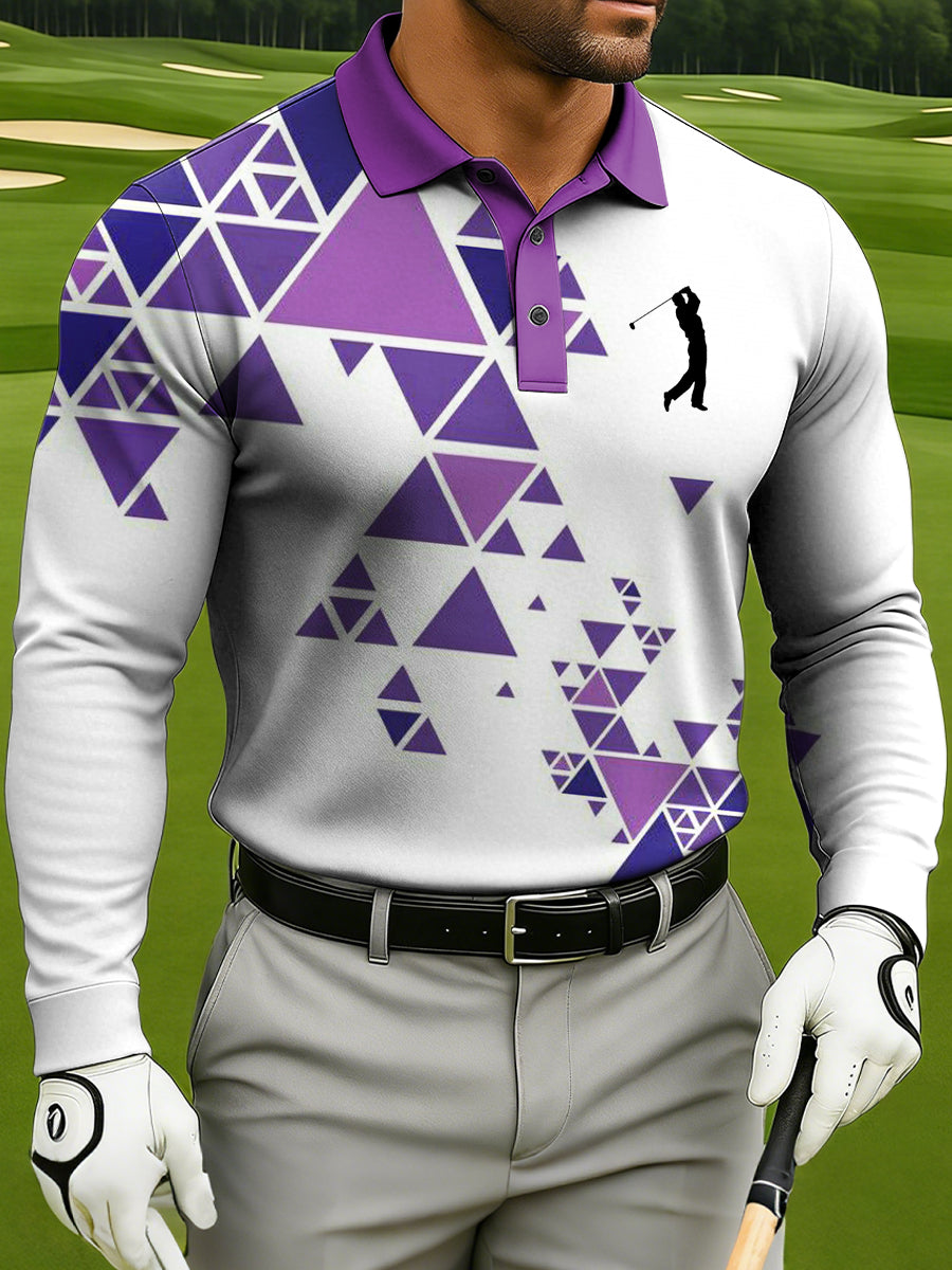 Men's Business-style Long-Sleeved Polo Shirt