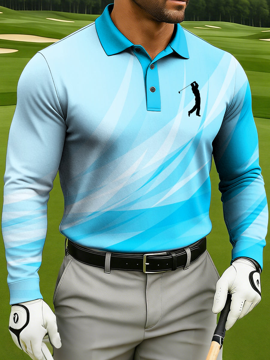 Men's Business-style Long-Sleeved Polo Shirt