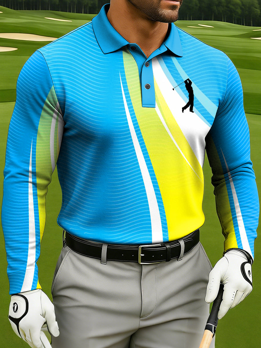 Men's Business-style Long-Sleeved Polo Shirt