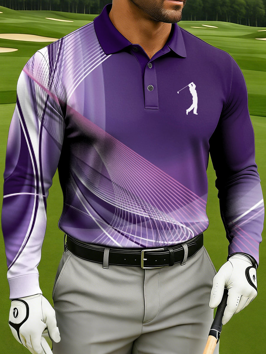 Men's Business-style Long-Sleeved Polo Shirt