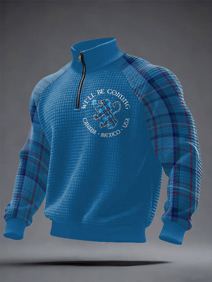 Men's UK Scotland Football Lover We'll Be Coming 2026 Printed Sweatshirt