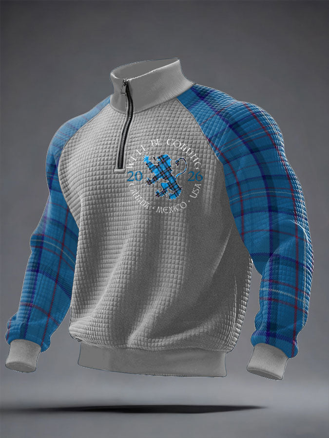 Men's UK Scotland Football Lover We'll Be Coming 2026 Printed Sweatshirt