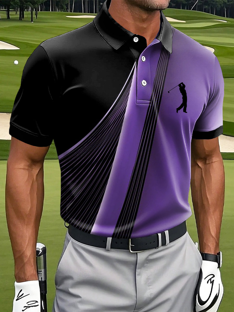 Men's Business Style Polo Collar Casual Short Sleeved Shirt