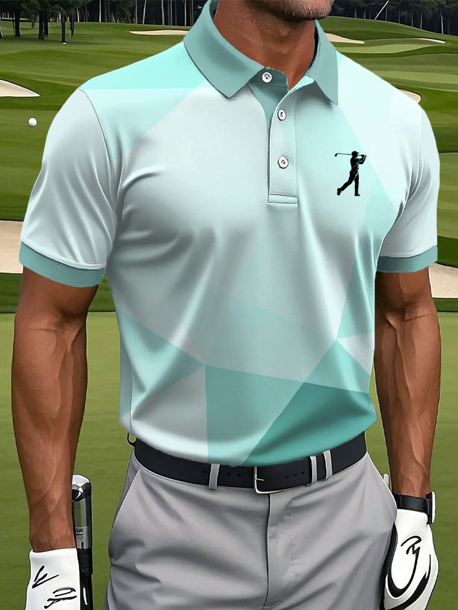 Men's Vintage Business Style Printed Casual Polo Shirt