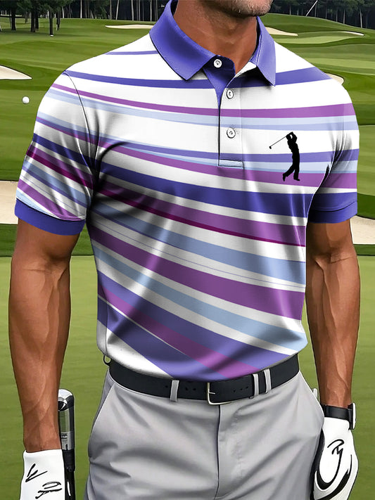 Men's Business Style Polo Collar Casual Short Sleeved Shirt