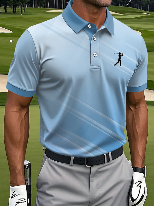 Men's Vintage Business Style Printed Casual Polo Shirt