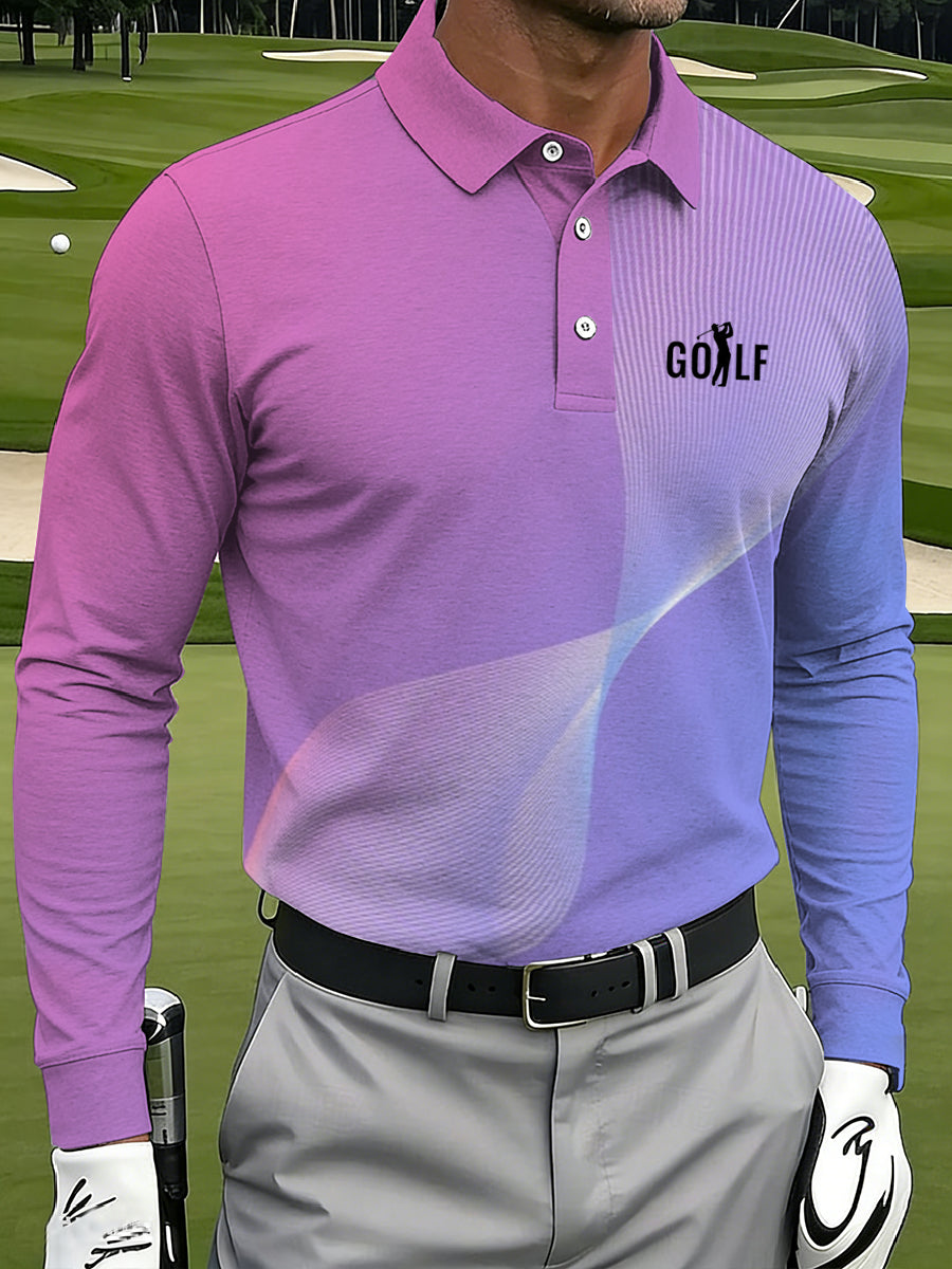 Men's Vintage Business Style Printed Casual Polo Shirt