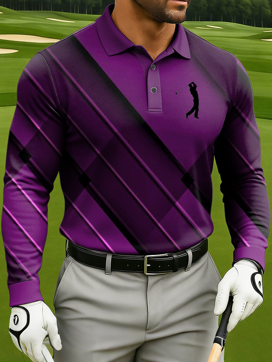 Men's Business-style Long-Sleeved Polo Shirt