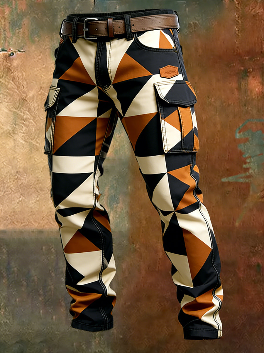 Men's Retro Business Style Casual Work Trousers