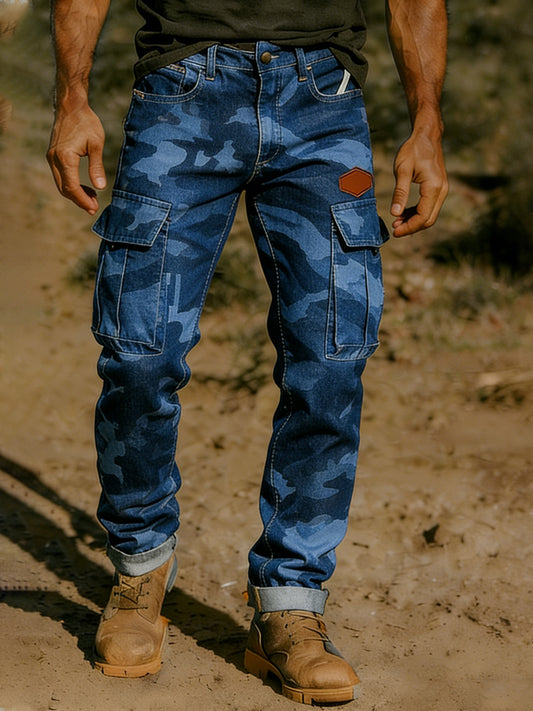 Men's Retro Business Style Casual Work Trousers