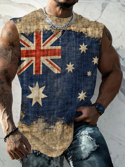 Men's Aussie Flag Art Proud Printed Vest