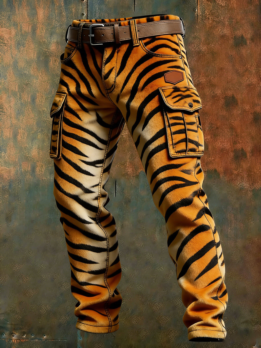 Men's Retro Business Style Casual Work Trousers