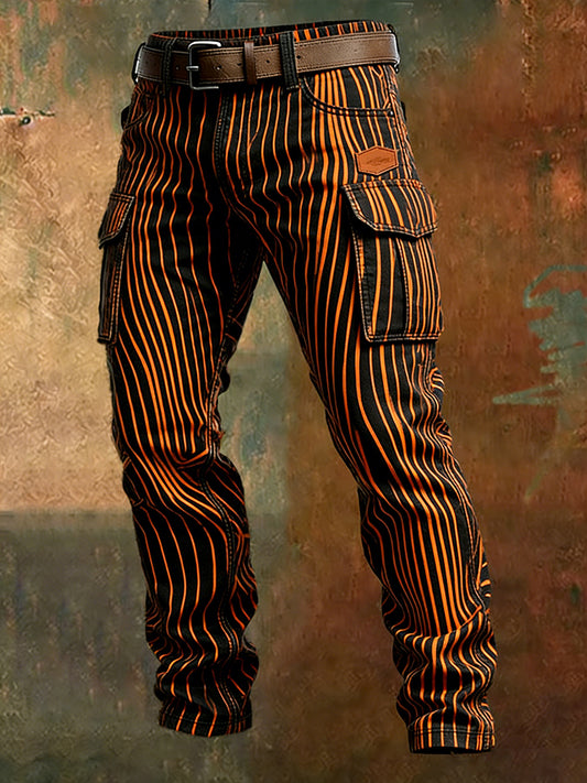 Men's Retro Business Style Casual Work Trousers