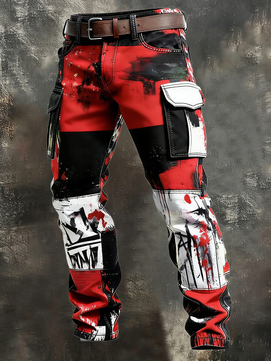 Men's Retro Business Style Casual Work Trousers