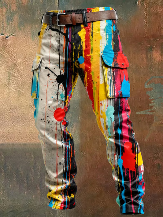 Men's Retro Business Style Casual Work Trousers