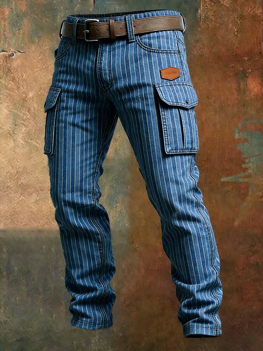 Men's Retro Business Style Casual Work Trousers